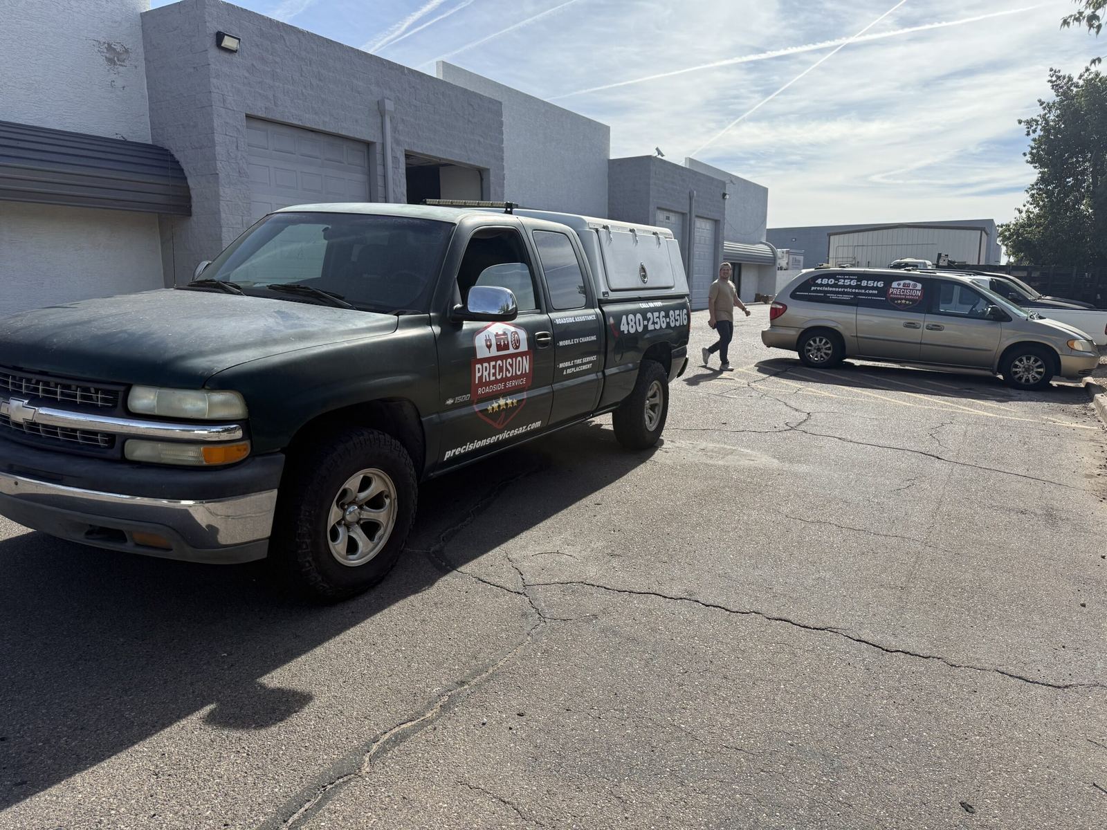 Precision Roadside Service trucks ready for roadside calls