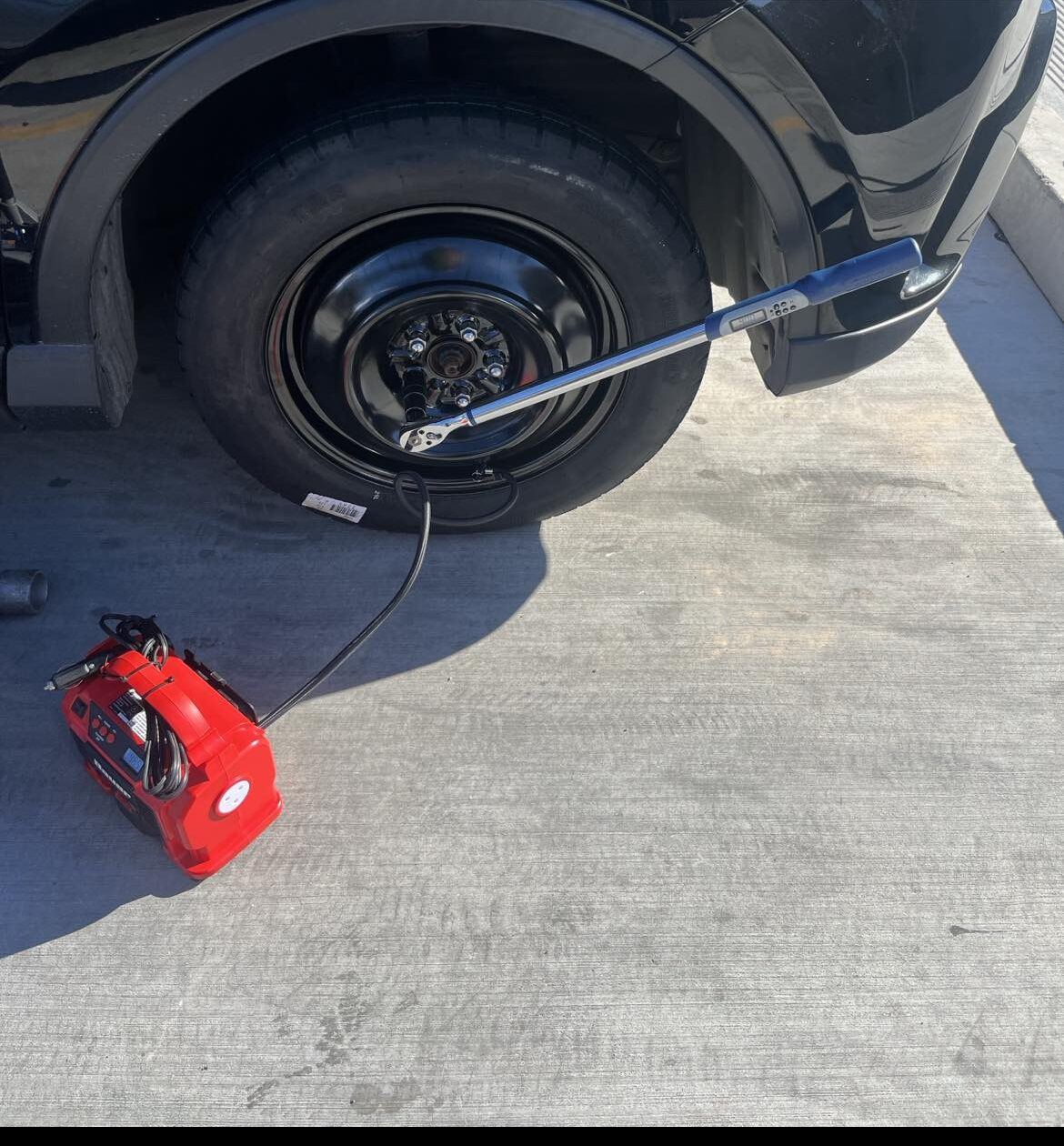 Spare tire installation in Gilbert Arizona